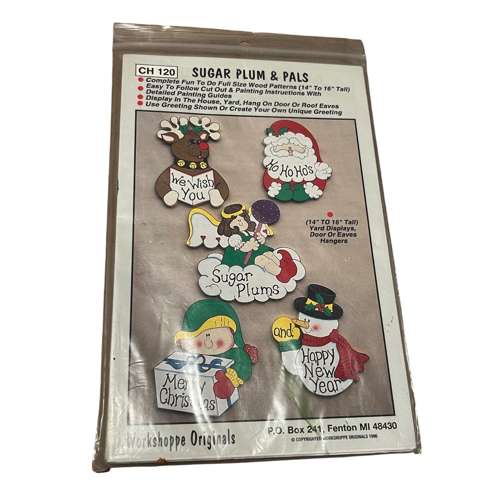 Workshoppe Originals Sugar Plum Pals CH 120 Wood Patterns Christmas Vintage 1996